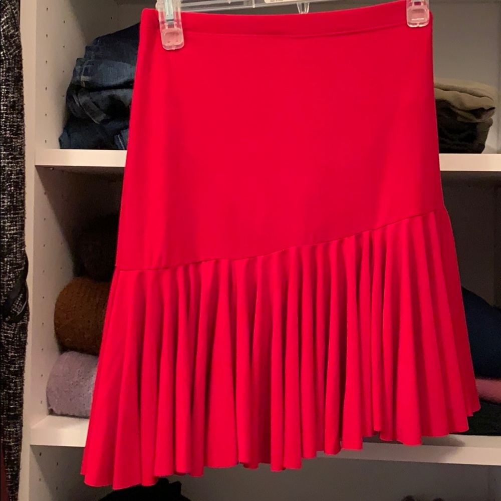 This perfect red mini skirt